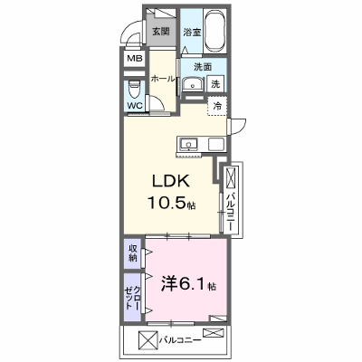 パルク大西 201【管理NO：1-027185101-02010】 ★家具家電は申し込み後に搬入します★ ★2026年09月中旬入居可能★の物件画像