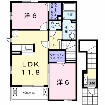 ローズミードＳ　Ⅰ 201【管理NO：1-014390001-02010】 ★家具家電は申し込み後に搬入します★の物件画像