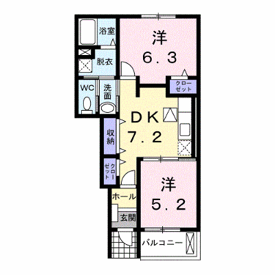 プランドール　３ 102【管理NO：1-015482303-01020】 ★家具家電は申し込み後に搬入します★の物件画像