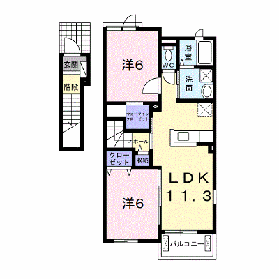 橙Ⅰ棟 201【管理NO：1-018878101-02010】 ★家具家電は申し込み後に搬入します★ ★2026年09月上旬入居可能★の物件画像