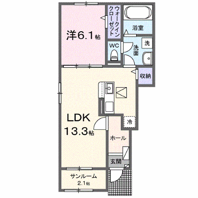 オランジェ 101【管理NO：1-027633501-01010】 ★家具家電は申し込み後に搬入します★ ★2026年09月中旬入居可能★の物件画像