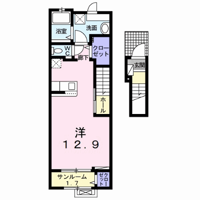 ラッフィナートＤ 204【管理NO：1-027068401-02040】 ★家具家電は申し込み後に搬入します★ ★2026年09月上旬入居可能★の物件画像