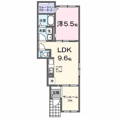 エアリー 104【管理NO：1-027693301-01040】 ★家具家電は申し込み後に搬入します★ ★2026年09月中旬入居可能★の物件画像