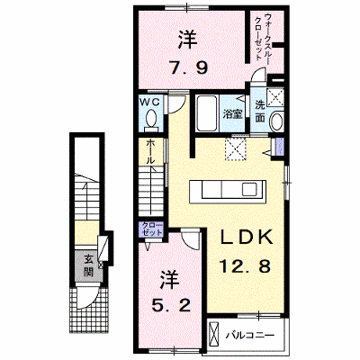 ビオーレ御幸 205【管理NO：1-023478401-02050】 ★家具家電は申し込み後に搬入します★の物件画像