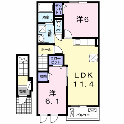エルカーサⅡ 202【管理NO：1-018615002-02020】 ★家具家電は申し込み後に搬入します★ ★2026年09月上旬入居可能★の物件画像