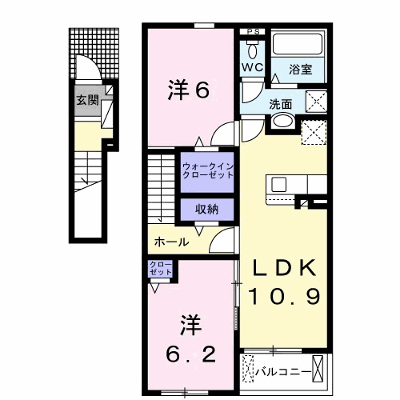 プルメリア　Ⅱ 202【管理NO：1-025139302-02020】 ★家具家電は申し込み後に搬入します★ ★2026年09月中旬入居可能★の物件画像