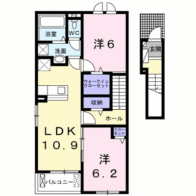 弥生桜Ⅱ・Ｃ 205【管理NO：1-028356903-02050】 ★家具家電は申し込み後に搬入します★ ★2027年01月下旬入居可能★の物件画像