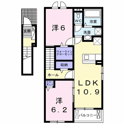 弥生桜Ⅱ・Ｃ 201【管理NO：1-028356903-02010】 ★家具家電は申し込み後に搬入します★ ★2027年01月下旬入居可能★の物件画像