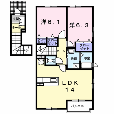 タウンコート学研台 201【管理NO：1-013995901-02010】 ★家具家電は申し込み後に搬入します★ ★2026年08月下旬入居可能★の物件画像