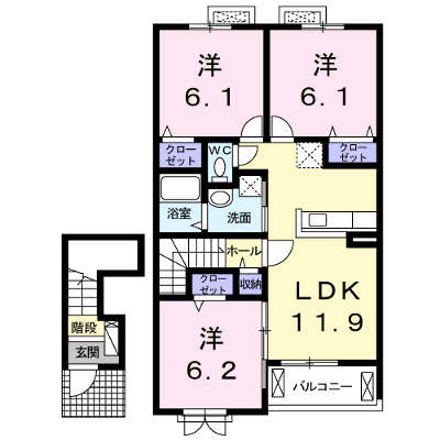サンライズ　Ａ 203【管理NO：1-024249801-02030】 ★家具家電は申し込み後に搬入します★の物件画像