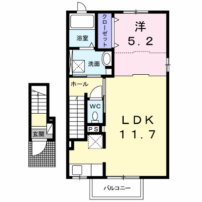 ティフブルーⅠ 205【管理NO：1-024632001-02050】 ★家具家電は申し込み後に搬入します★ ★2026年09月上旬入居可能★の物件画像