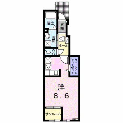 プルメリア　Ｂ 103【管理NO：1-026456102-01030】 ★家具家電は申し込み後に搬入します★の物件画像