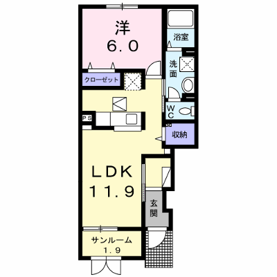 ベルヴィル　Ａ 102【管理NO：1-024482901-01020】 ★家具家電は申し込み後に搬入します★ ★2026年08月中旬入居可能★の物件画像