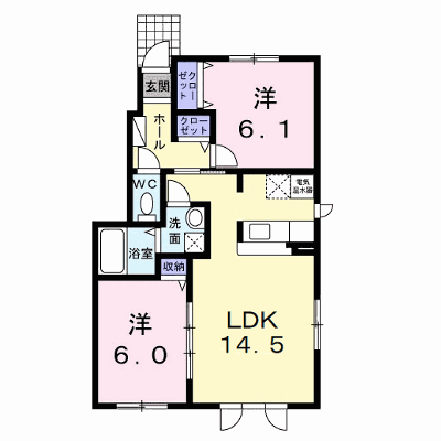 ベルブランⅠ 101【管理NO：1-016384601-01010】 ★家具家電は申し込み後に搬入します★ ★2026年09月中旬入居可能★の物件画像