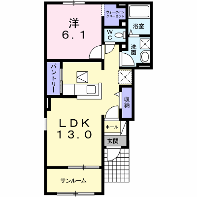 シャン・ド・フルールⅠ 101【管理NO：1-019521401-01010】 ★家具家電は申し込み後に搬入します★ ★2026年09月中旬入居可能★の物件画像