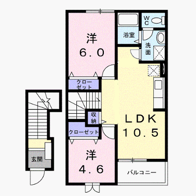 さくらセレッソＡ 203【管理NO：1-010956201-02030】 ★家具家電は申し込み後に搬入します★ ★2026年09月中旬入居可能★の物件画像