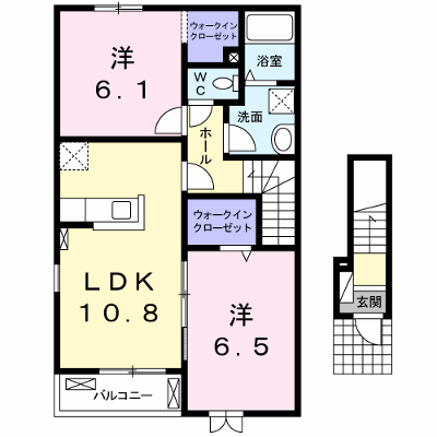 メゾン　グラースＢ 201【管理NO：1-019843402-02010】 ★家具家電は申し込み後に搬入します★ ★2026年09月中旬入居可能★の物件画像