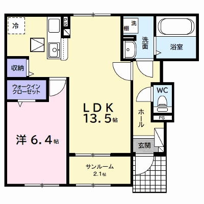メロー　ウインド 102【管理NO：1-027741601-01020】 ★家具家電は申し込み後に搬入します★ ★2026年09月中旬入居可能★の物件画像