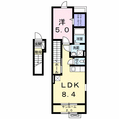パームハイムⅡ 201【管理NO：1-018755001-02010】 ★家具家電は申し込み後に搬入します★ ★2026年09月中旬入居可能★の物件画像