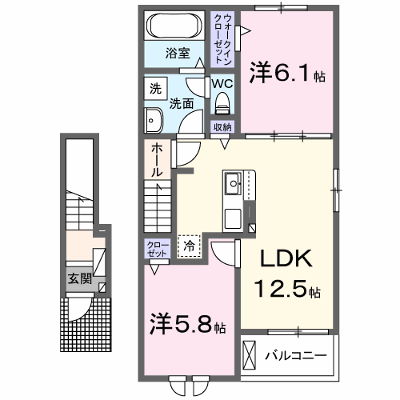 メゾン　リアン 204【管理NO：1-028716201-02040】 ★家具家電は申し込み後に搬入します★ ★2026年12月上旬入居可能★の物件画像