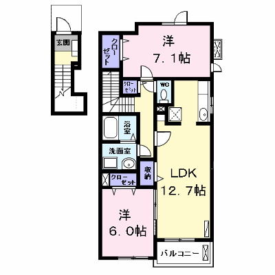 インプレス高杉Ⅰ 201【管理NO：1-016080801-02010】 ★家具家電は申し込み後に搬入します 2026年09月中旬入居可能の物件画像