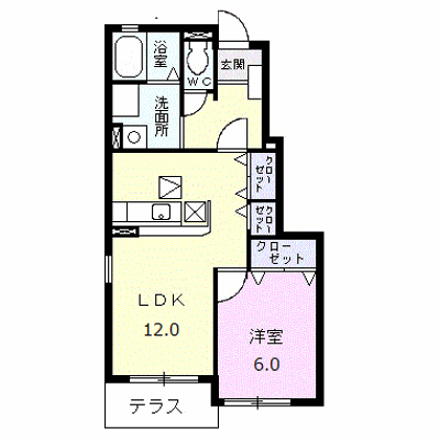 アウローラＳⅢ 105【管理NO：1-013894303-01040】 ★家具家電は申し込み後に搬入します★ ★2026年09月上旬入居可能★の物件画像
