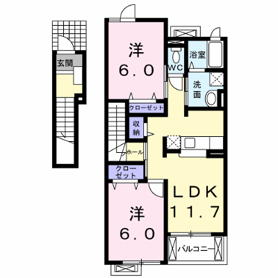 ブリッサａ 201【管理NO：1-014870901-02010】 ★家具家電は申し込み後に搬入します★ ★2026年09月中旬入居可能★の物件画像