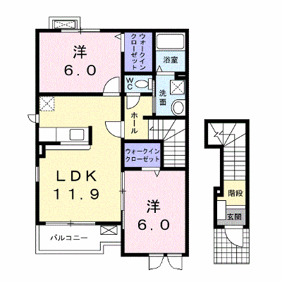 プリムローズ　Ｃ 201【管理NO：1-015164601-02010】 ★家具家電は申し込み後に搬入します 2026年09月中旬入居可能の物件画像