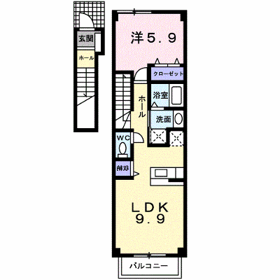 パーク・アヴェニューＢ 201【管理NO：1-011935702-02010】 ★家具家電は申し込み後に搬入します★ ★2026年11月下旬入居可能★の物件画像