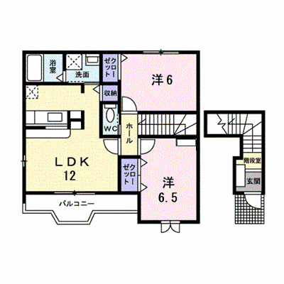 クレスト　ケイＢ 201【管理NO：1-012763002-02010】 ★家具家電は申し込み後に搬入します★の物件画像