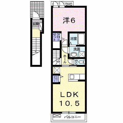 カプリ 202【管理NO：1-020016401-02020】 ★家具家電は申し込み後に搬入します★ ★2026年08月下旬入居可能★の物件画像