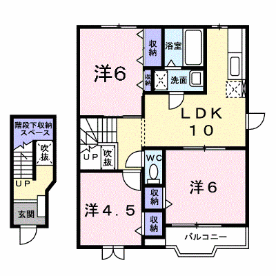 ソレアード打越Ⅱ番館 202【管理NO：1-010703802-02020】 ★家具家電は申し込み後に搬入します★ ★2026年09月中旬入居可能★の物件画像