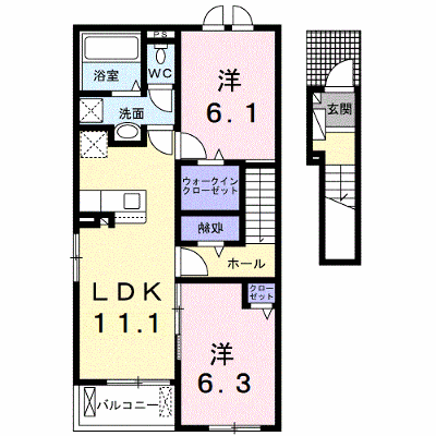 ローズガーデン　Ⅱ 203【管理NO：1-026713902-02030】 ★家具家電は申し込み後に搬入します★ ★2026年09月中旬入居可能★の物件画像