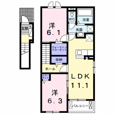 ローズガーデン　Ⅰ 201【管理NO：1-026713901-02010】 ★家具家電は申し込み後に搬入します★ ★2026年09月中旬入居可能★の物件画像
