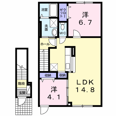 クレシア 202【管理NO：1-017285301-02020】 ★家具家電は申し込み後に搬入します★ ★2026年09月中旬入居可能★の物件画像