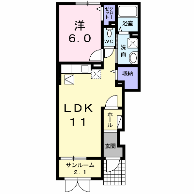 アウローラＣ 102【管理NO：1-020750403-01020】 ★家具家電は申し込み後に搬入します★ ★2026年10月上旬入居可能★の物件画像