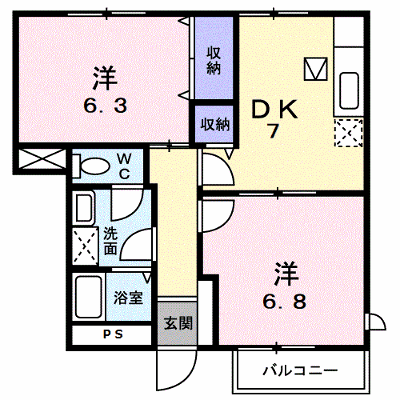 メルベーユ参番館 103【管理NO：1-009574703-01030】 ★家具家電は申し込み後に搬入します★の物件画像