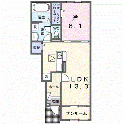 エルヴェ 103【管理NO：1-028646301-01030】 ★家具家電は申し込み後に搬入します★ ★2026年09月下旬入居可能★の物件画像