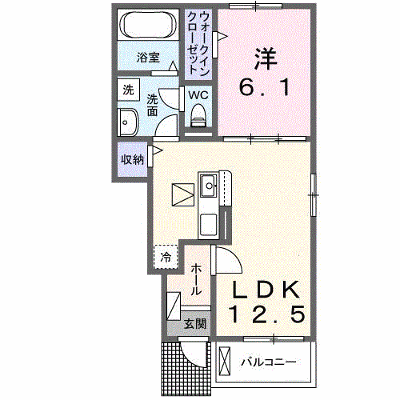 アンフィニ　アムールⅡ 103【管理NO：1-028512402-01030】 ★家具家電は申し込み後に搬入します★ ★2026年09月下旬入居可能★の物件画像
