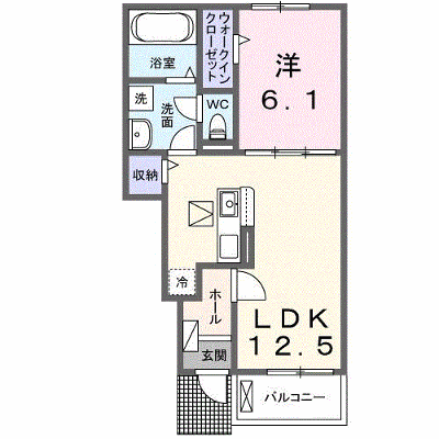 アンフィニ　アムールⅡ 102【管理NO：1-028512402-01020】 ★家具家電は申し込み後に搬入します★ ★2026年09月下旬入居可能★の物件画像