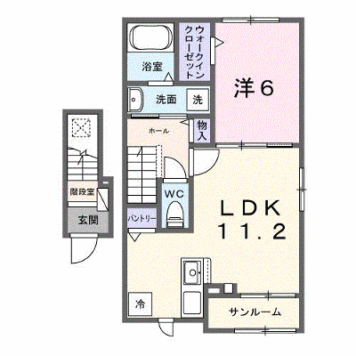 アンフィニ　アムールⅠ 205【管理NO：1-028512401-02050】 ★家具家電は申し込み後に搬入します★ ★2026年09月下旬入居可能★の物件画像