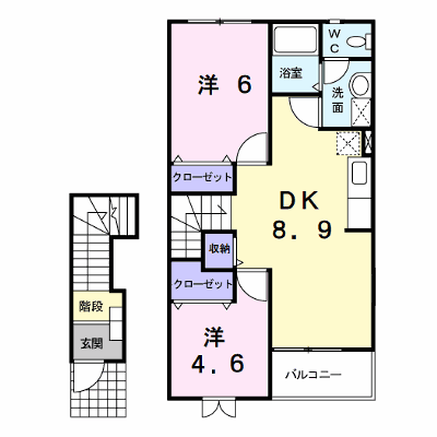 ル・シエルⅠ 203【管理NO：1-011855601-02030】 ★家具家電は申し込み後に搬入します★ ★2026年10月中旬入居可能★の物件画像