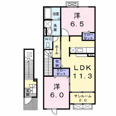 サンクレスト若草 202【管理NO：1-014439401-02020】 ★家具家電は申し込み後に搬入します★ ★2026年09月中旬入居可能★の物件画像