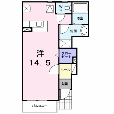 アヴニール　Ⅱ 102【管理NO：1-014181402-01020】 ★家具家電は申し込み後に搬入します★ ★2026年09月中旬入居可能★の物件画像