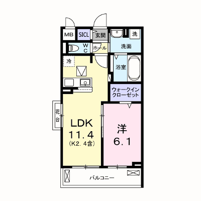 キー　ウェスト 105【管理NO：1-028497901-01050】 ★家具家電は申し込み後に搬入します★ ★2027年02月上旬入居可能★の物件画像