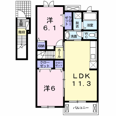 メゾン　一刻　Ⅱ 202【管理NO：1-016183402-02020】 ★家具家電は申し込み後に搬入します★ ★2026年09月中旬入居可能★の物件画像