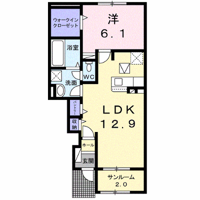 シオン　Ⅲ 102【管理NO：1-025066203-01020】 ★家具家電は申し込み後に搬入します★ ★2026年09月中旬入居可能★の物件画像