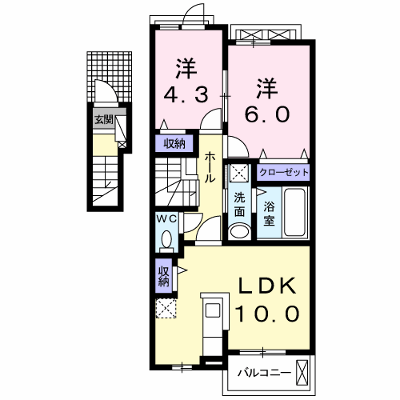 ラウレア　Ｋ，Ｓ 202【管理NO：1-023871501-02020】 ★家具家電は申し込み後に搬入します★ ★2026年09月中旬入居可能★の物件画像