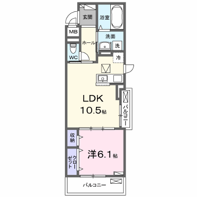 Ａ・カーサ　フェリーチェ 101【管理NO：1-027995101-01010】 ★家具家電は申し込み後に搬入します★の物件画像