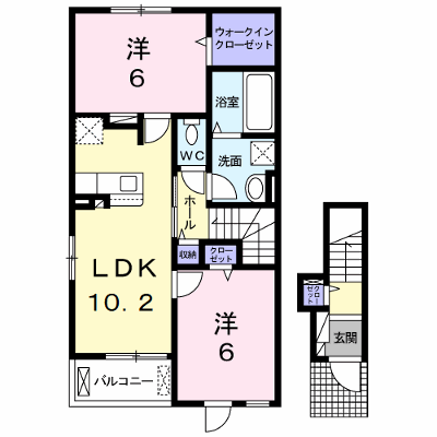 プリムローズ二色　Ⅲ 201【管理NO：1-024893101-02010】 ★家具家電は申し込み後に搬入します 2026年08月上旬入居可能の物件画像